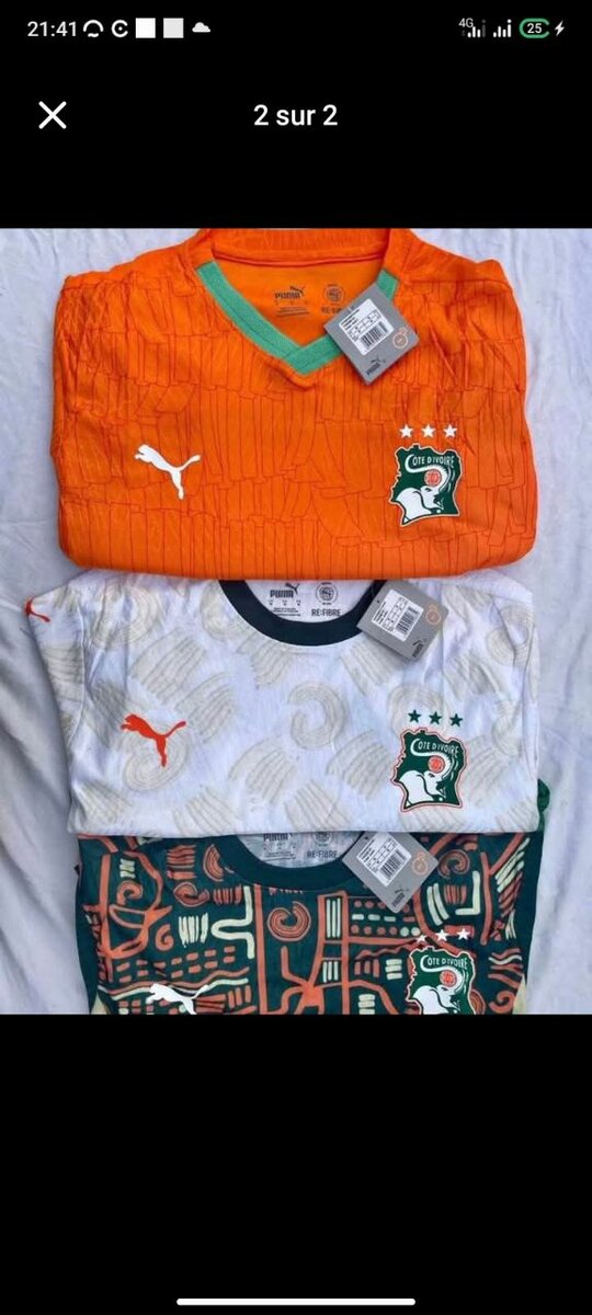 Maillots de football Côte d'Ivoire