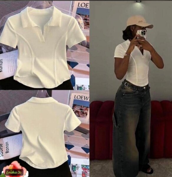 Polo Femme Blanc Chic