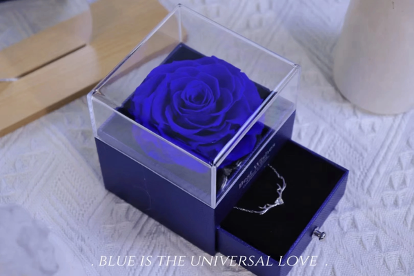 Rose Éternelle dans un Coffret avec Bijou