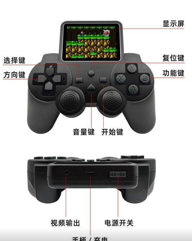 Manette de jeu vidéo rétro avec écran