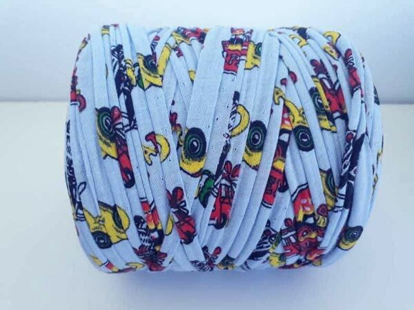 Fil élastique motif automobiles