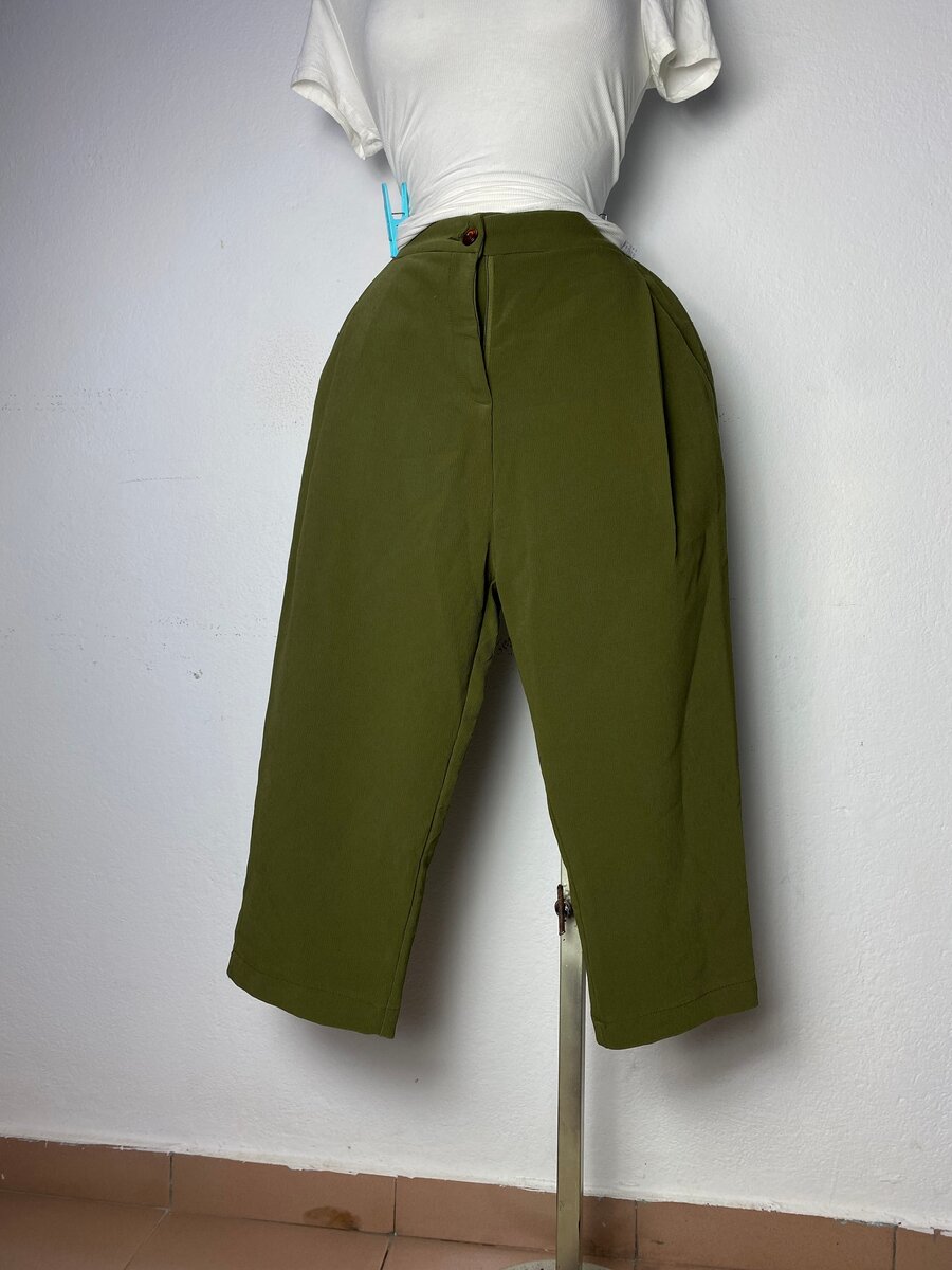 Pantalon vert décontracté femme