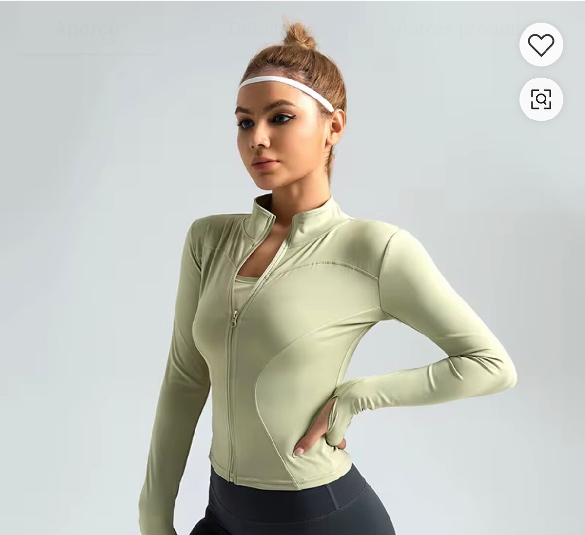 Veste de sport à col montant