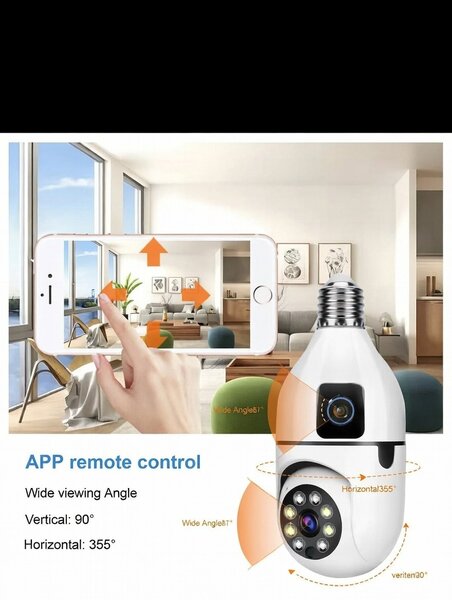 Caméra de sécurité LED rotative Wi-Fi