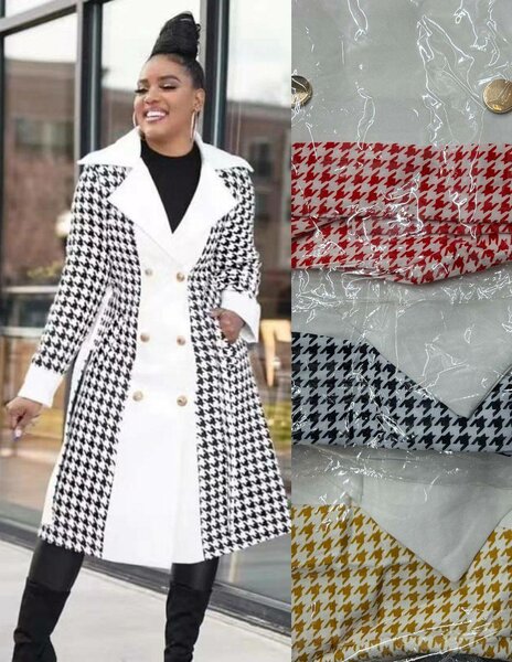 Manteau long double boutonnage élégant