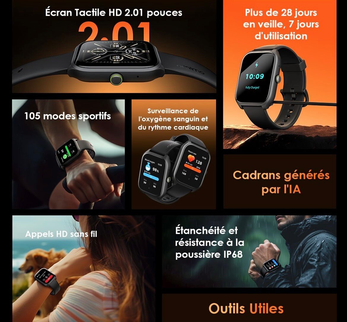 Montre Connectée Sportive IP68