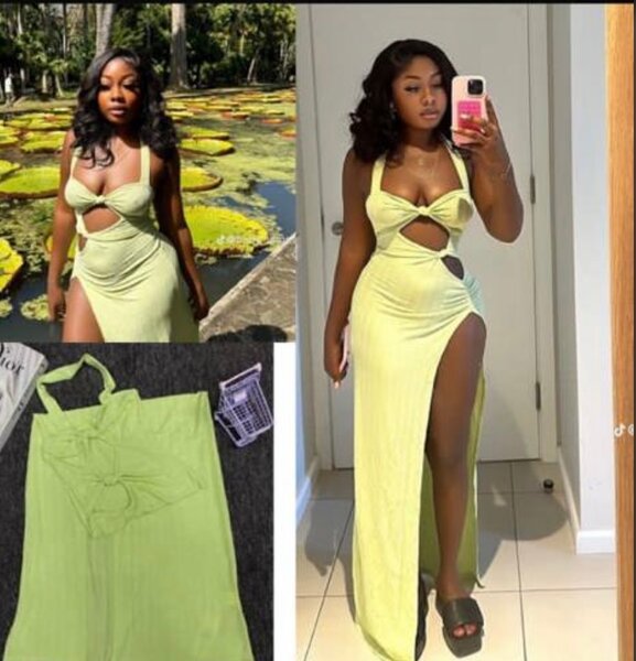 Robe longue élégante fendue