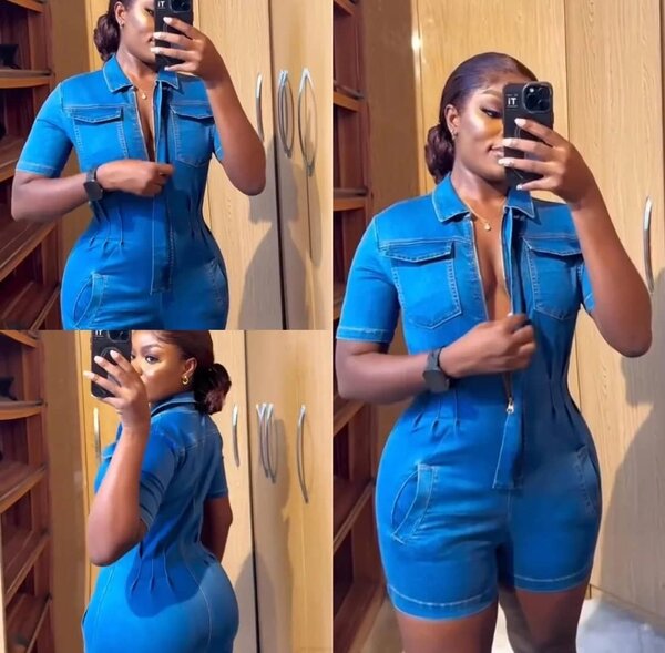 Combinaison en jean tendance