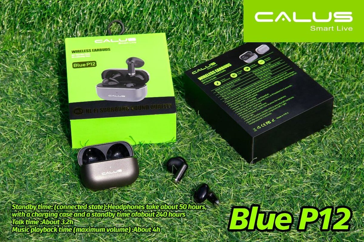 CALUS Blue P12 Wireless Earbuds
