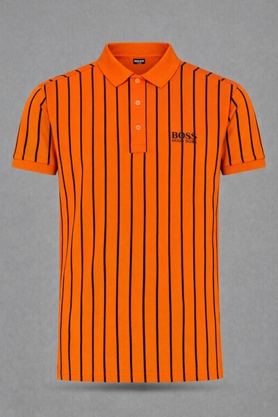 Polo homme orange