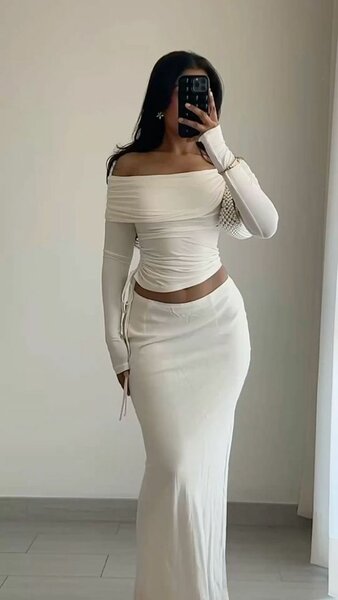 Robe élégante longue blanche