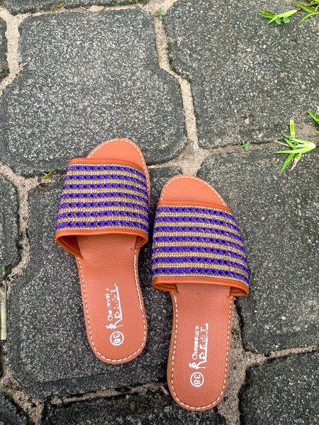 Sandales confortables perlées