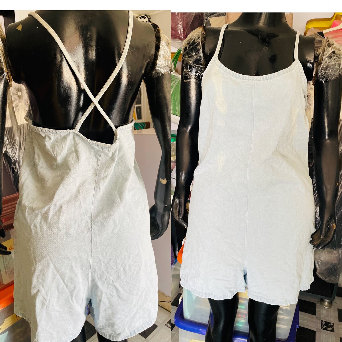 Combinaison courte blanche femme