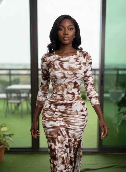 Robe mi-longue pour femme