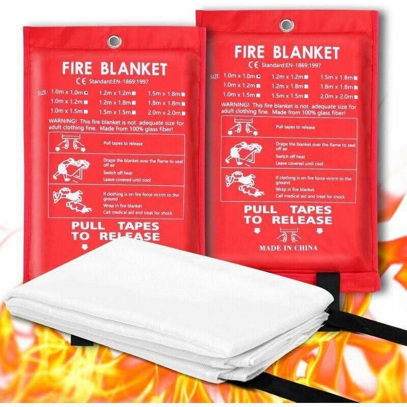 Couverture anti-incendie 1m x 1m