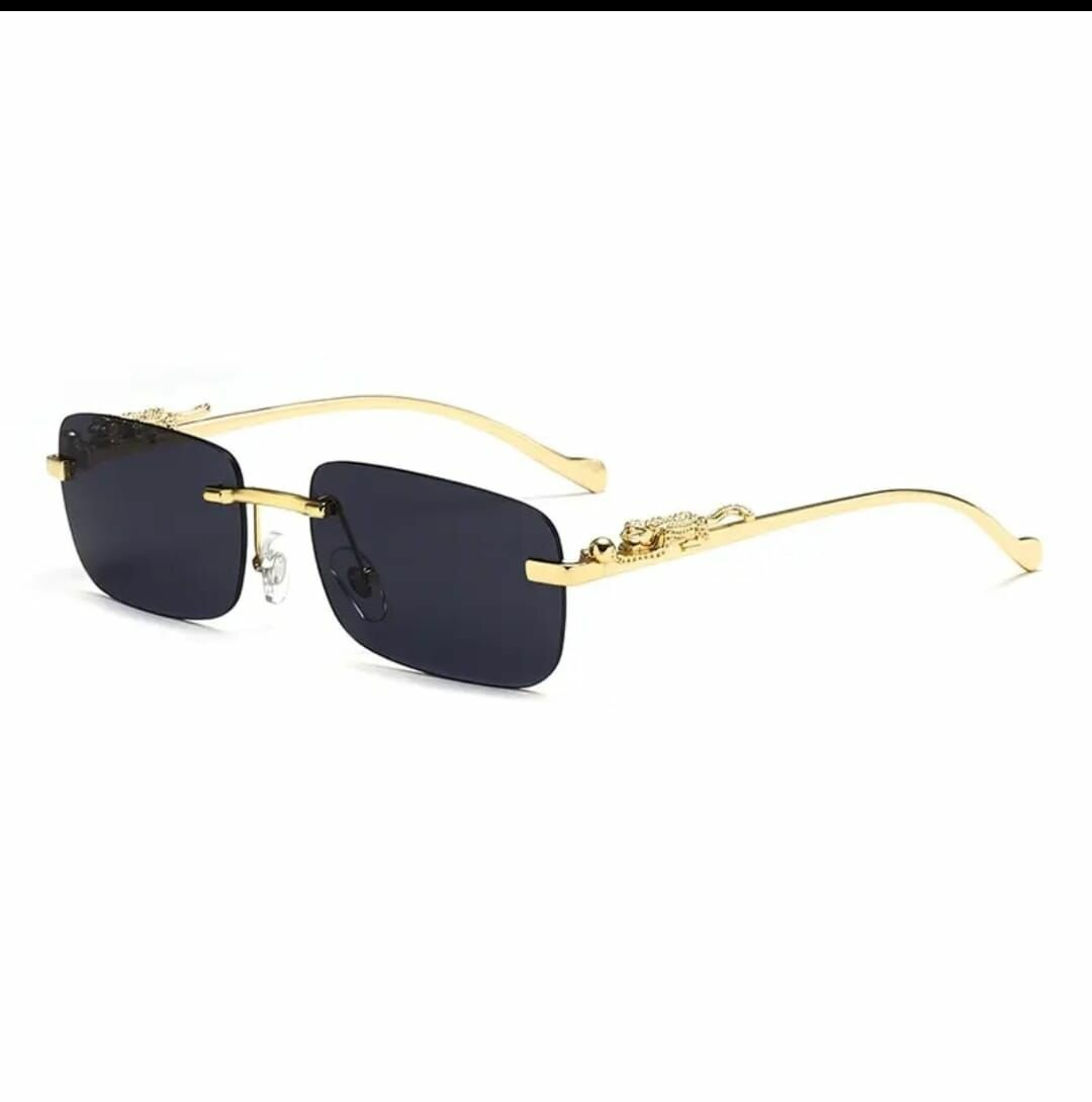 Lunettes de soleil dorées élégantes