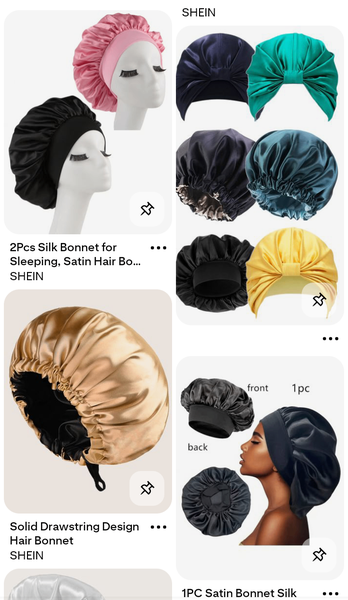Bonnet en satin soyeux