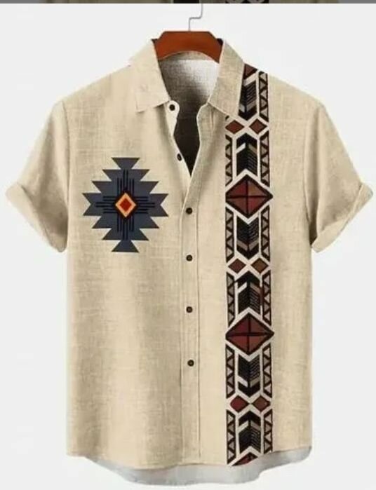 Chemise à motifs ethniques