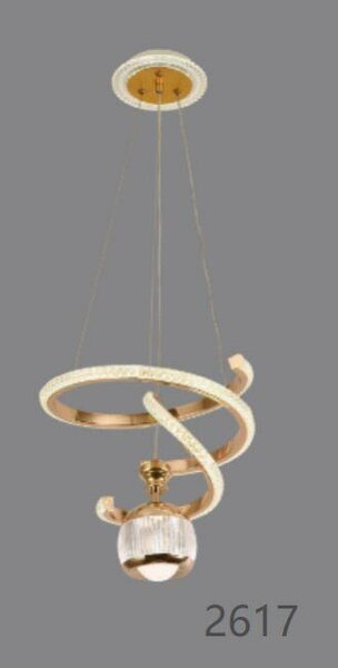 Lustre LED moderne doré