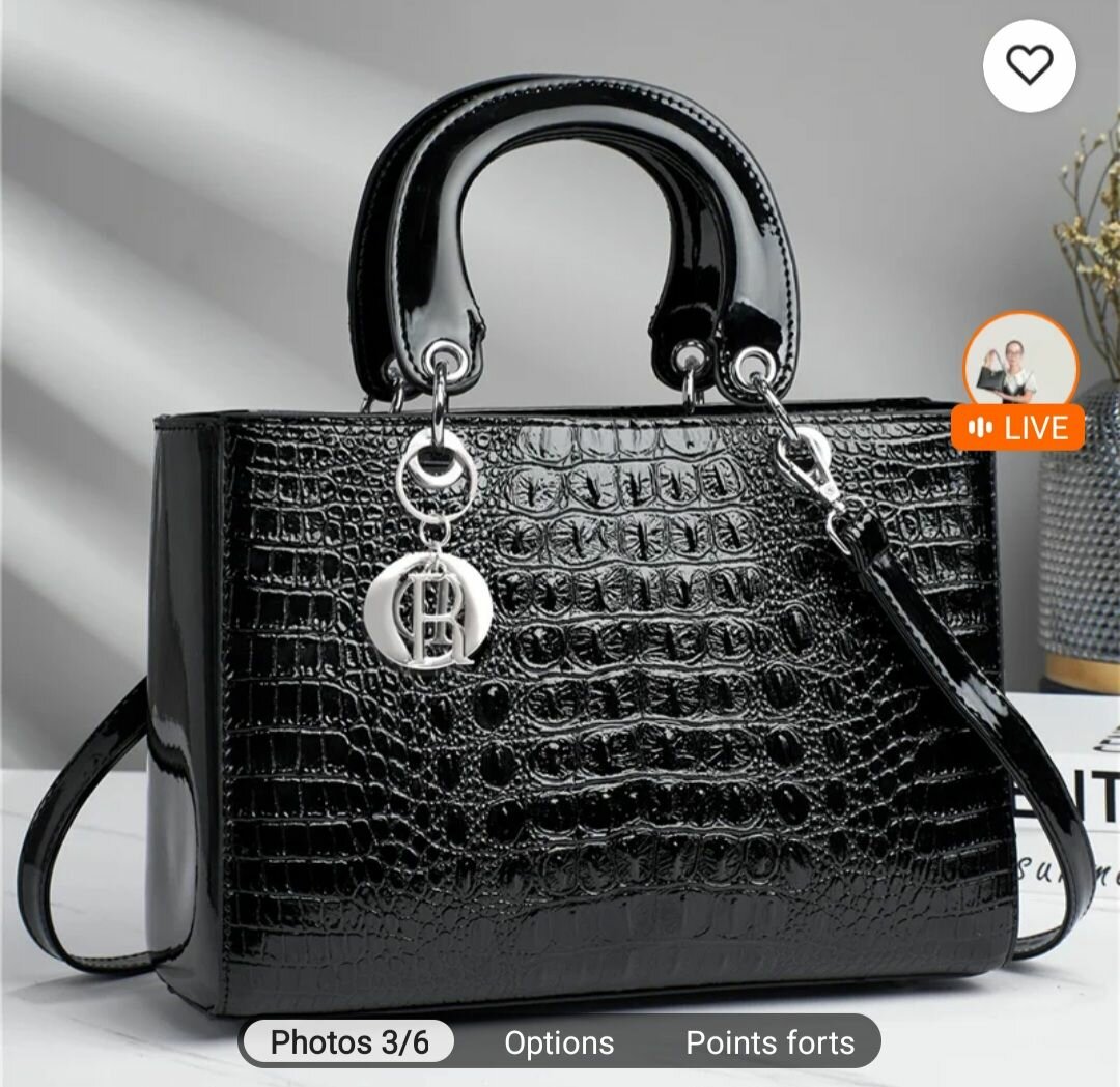 Sac à main croco élégant