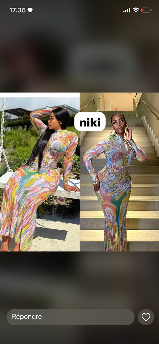 Robe élégante colorée femme