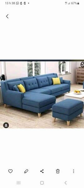 Canapé d'angle moderne bleu