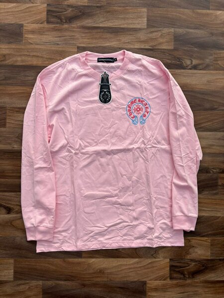 T-shirt rose à manches longues