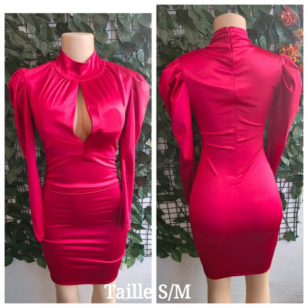 Robe Rouge Élegante Femme