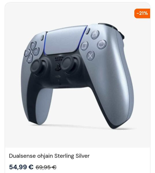 Manette PS5 DualSense Silver - Accessoire de jeu vidéo