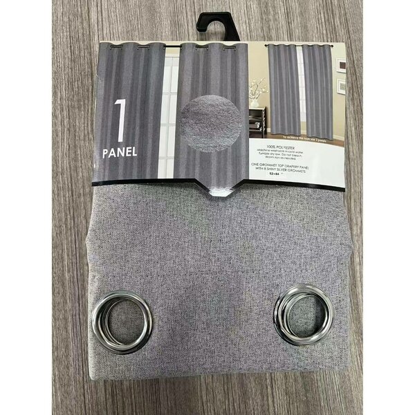 Rideau à œillets gris 01