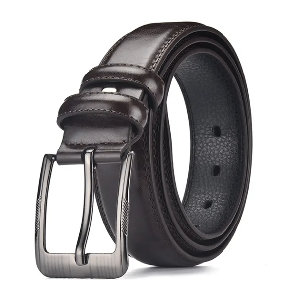 Ceinture en cuir noir pour homme