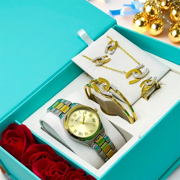 Ensemble Montre et Bijoux Luxe pour Femme