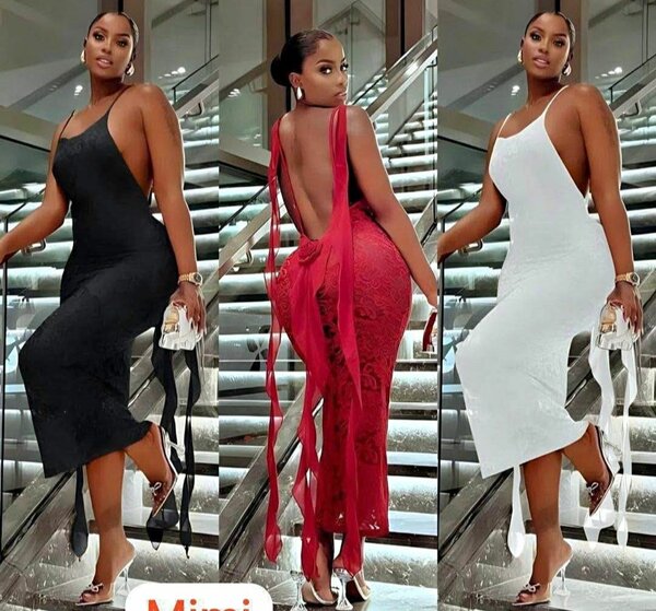 Robe Mi-Longue Sexy pour Femme