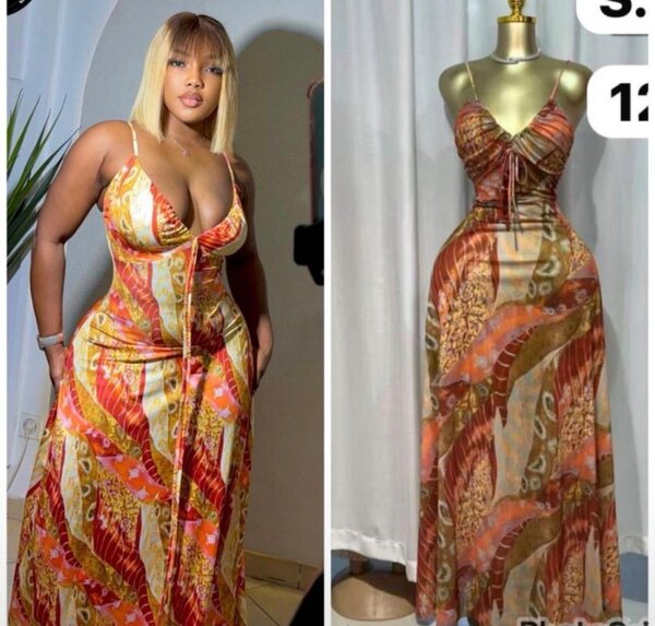 Robe maxi imprimée élégante