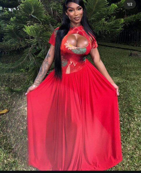 Robe longue élégante et colorée