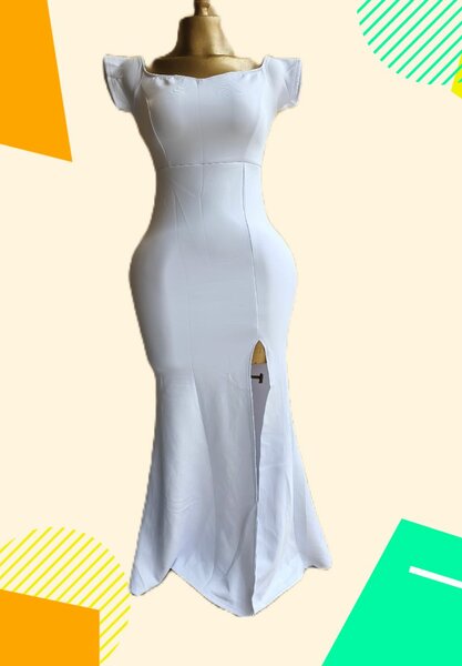 Robe blanche sirène