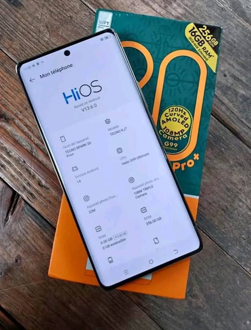 Smartphone Tecno 256GB 16GB RAM