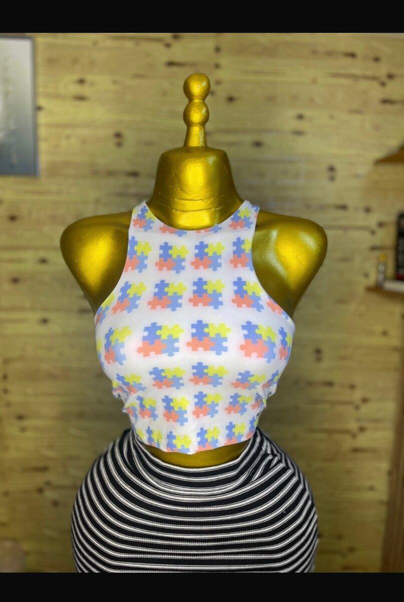 Débardeur motif puzzle