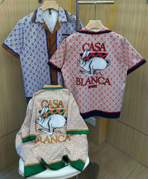 Chemise homme Casa Blanca à motifs