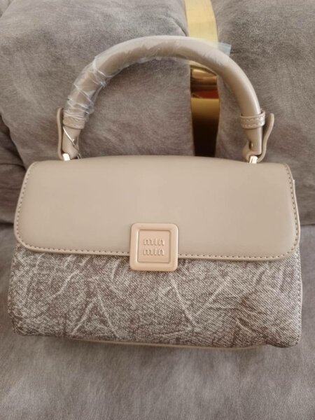 Sac à main en cuir et tissu Mila Mila