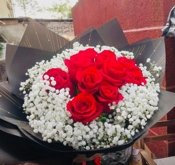 Bouquet de roses rouges élégantes