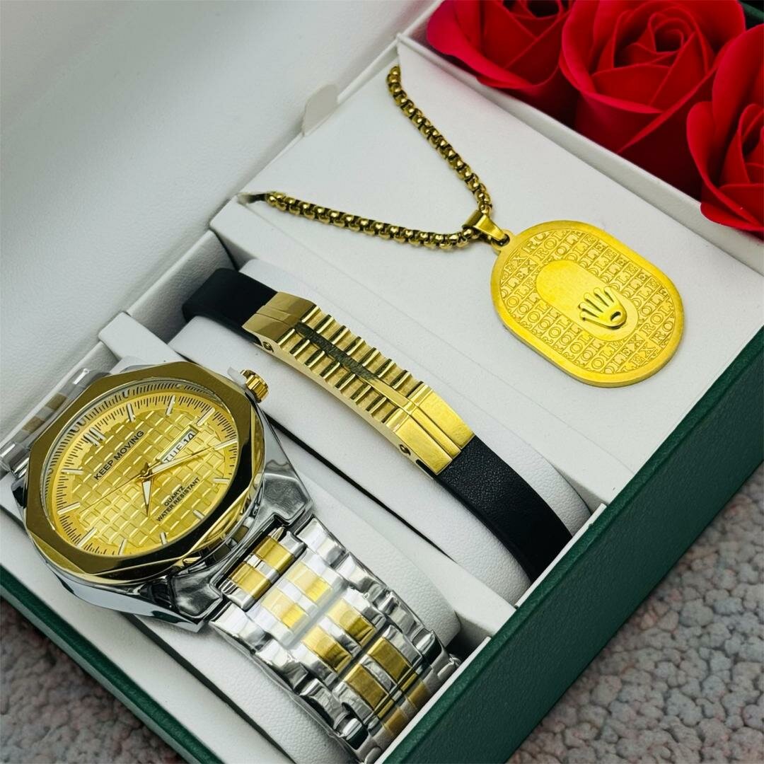 Ensemble Montre et Bijoux pour Homme