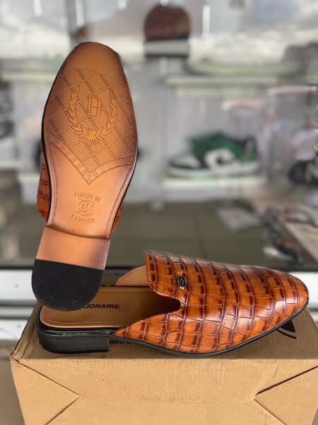 Mocassins en cuir marron homme