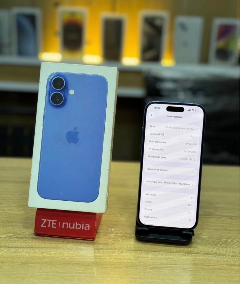 Apple iPhone 16 bleu