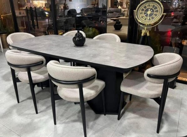 Table à manger moderne 6 places