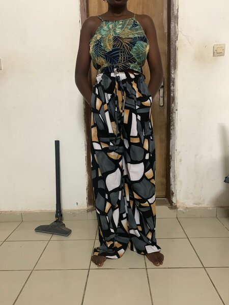 Pantalon large imprimé