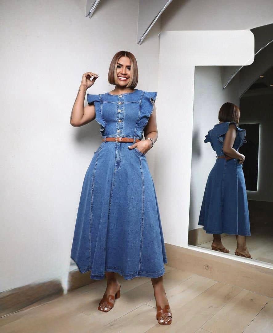 Robe en jean chic M-2XL