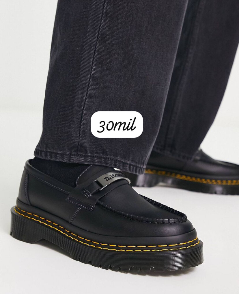 Dr. Martens chaussures en cuir noir