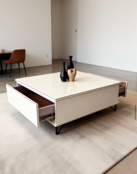Table basse design avec rangement
