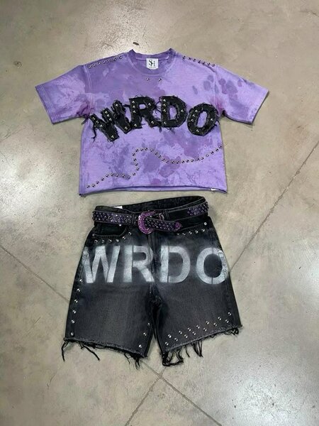 Ensemble Femme WRDO T-Shirt et Short en Jean